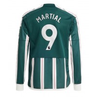 Manchester United Anthony Martial #9 Vieraspaita 2023-24 Pitkähihainen